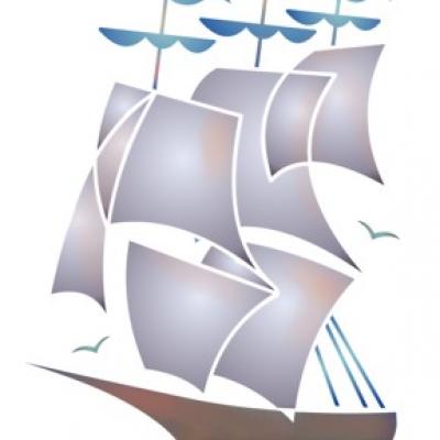 Pochoir de voilier a peindre stipo6007 bateau a voile mon artisane