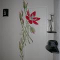 Pochoir fleur rouge eliane