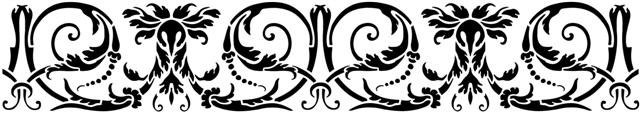 Pochoir frise baroque roussel 2