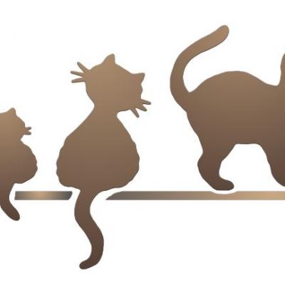 Pochoir frise de chats spa044 style pochoir