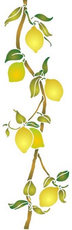 Pochoir frise de citrons cui043 style pochoir mon artisane