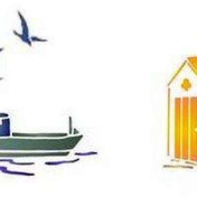 Pochoir frise marine