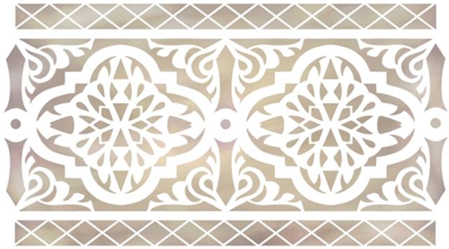 Pochoir frise orientale 89 ori4005 mon artisane style pochoir small