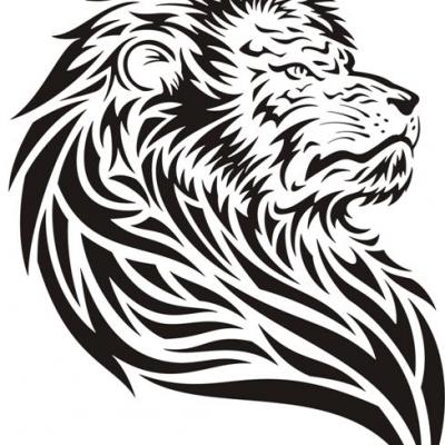 Pochoir lion an701 lion tatoo15