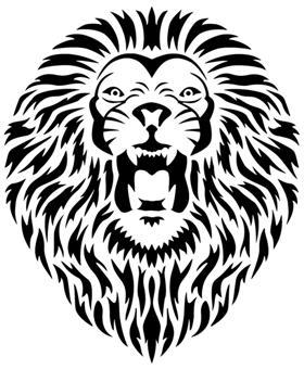 Pochoir lion an702 lion tatoo 14 
