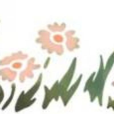 Pochoir lisiere herbe paquerettes spfr103