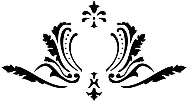Pochoir motif baroque div6644