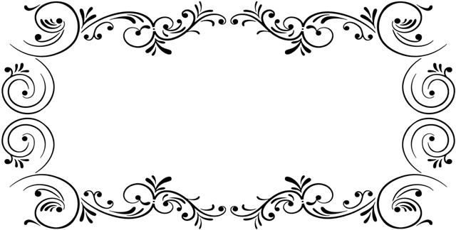 Pochoir motif rectangulaire volutes baroque