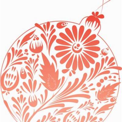 Pochoir noel boule de sapin de noel