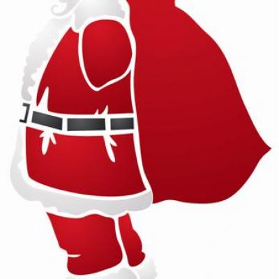 Pochoir pere noel et sa hotte