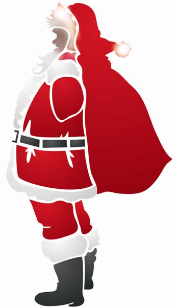 Pochoir pere noel et sa hotte