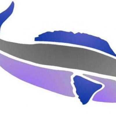 Pochoir poisson gris bleu