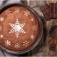 Pochoir pour gateau fetes de noel flocons etoiles