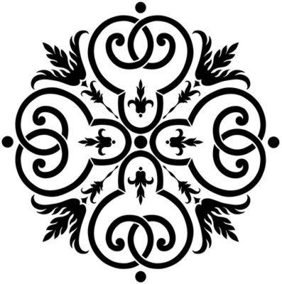 Pochoir rosace 18eme siecle vintage mon artisane d2258
