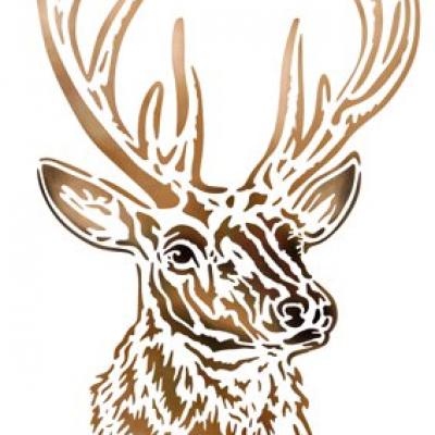 Pochoir tete de cerf