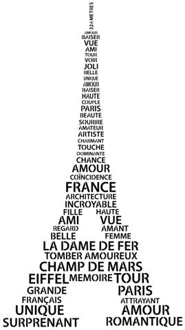 decopochoirs Pochoir Paris Tour Eiffel Taille XS Feuille 94x121 mm 