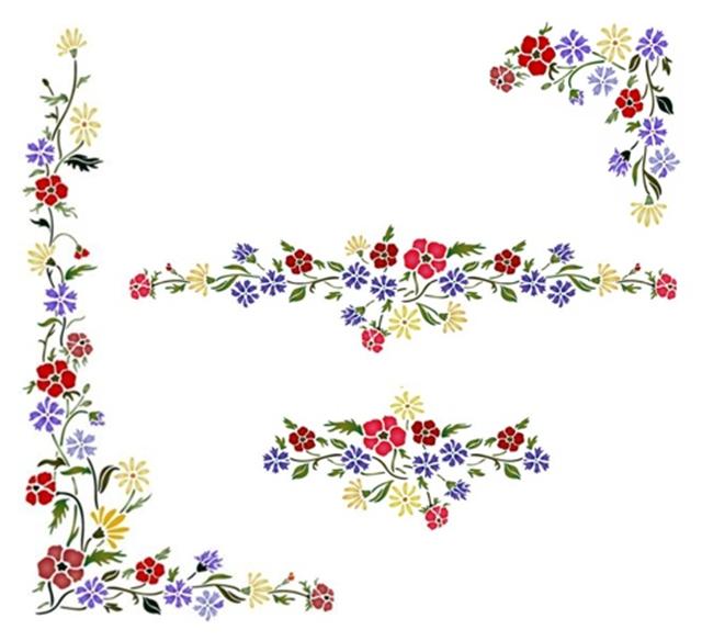 Pochoirs fleurs des champs kit promo small