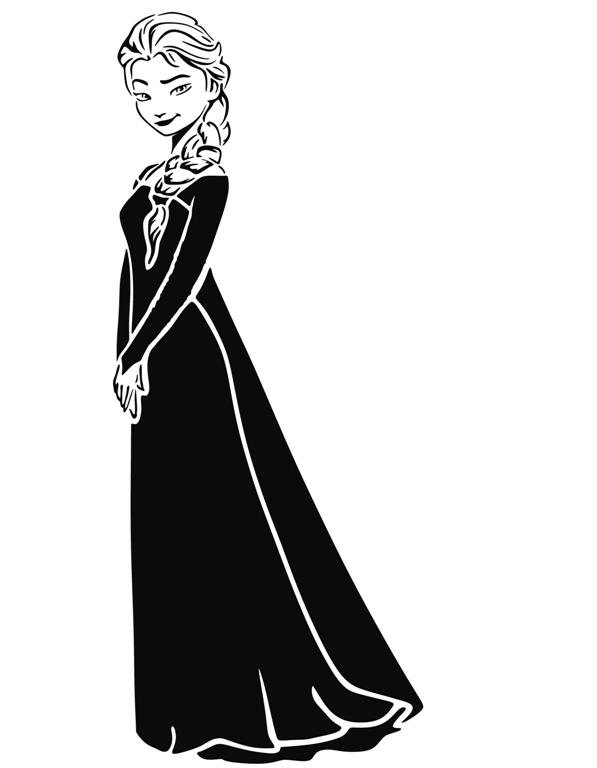 Reine des neiges pochoir