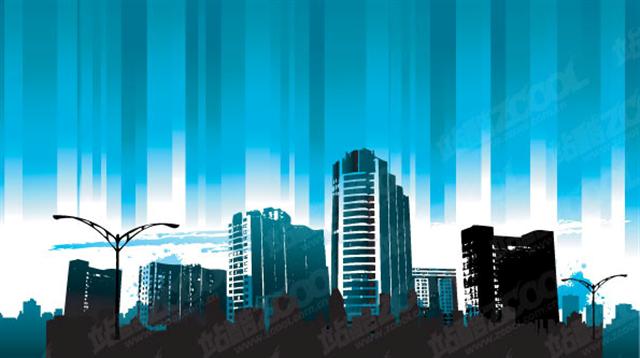 Sticker immeubles buildings autocollant mural