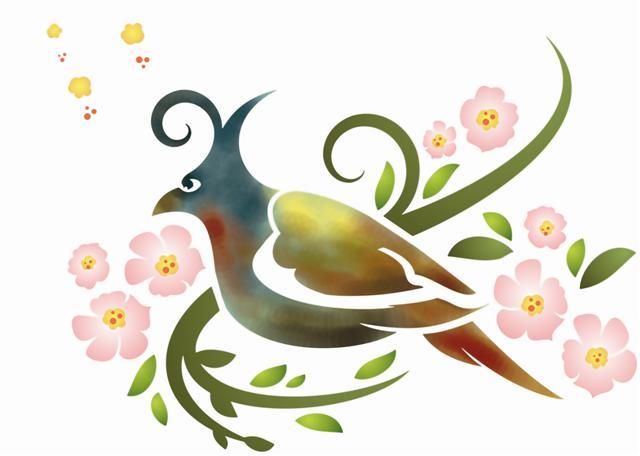 Stipo456 fleur deco pochoir